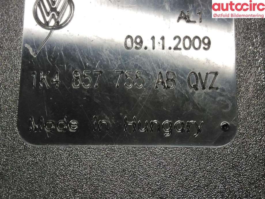 Sikkerhetsbeltelås venstre foran til VW Golf, Plus/Cross 2009-2013 (Fase 2)  (VOLKSWAGEN|)