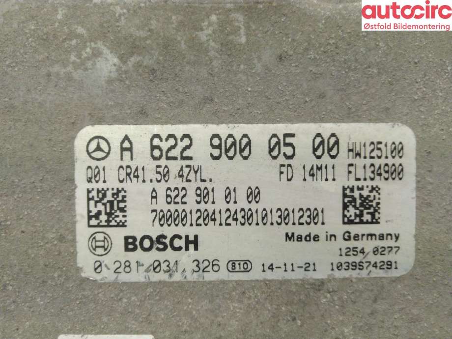 Styreenhet motor til Mercedes Vito 2014-->> (W447) (W447) (MERCEDES|A 622 900 05 00|)