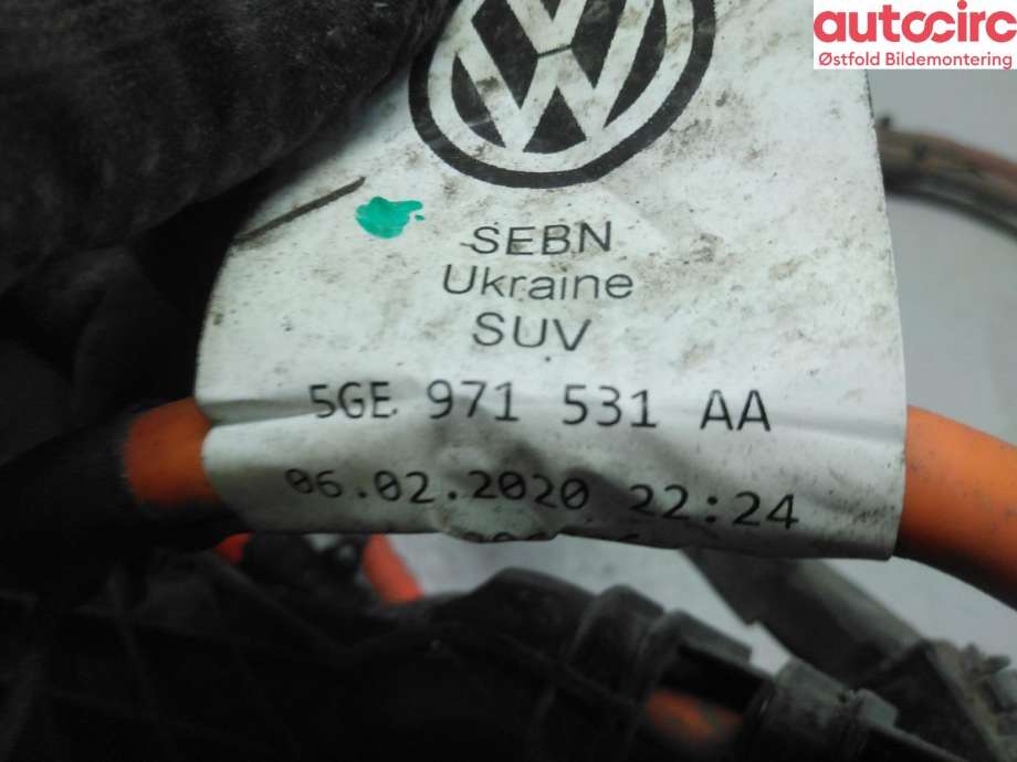 Kabel høy volt (HV) hybrid til VW e-Golf 2017-2020 (Fase 2)  (VOLKSWAGEN|5GE 971 531 AA|)