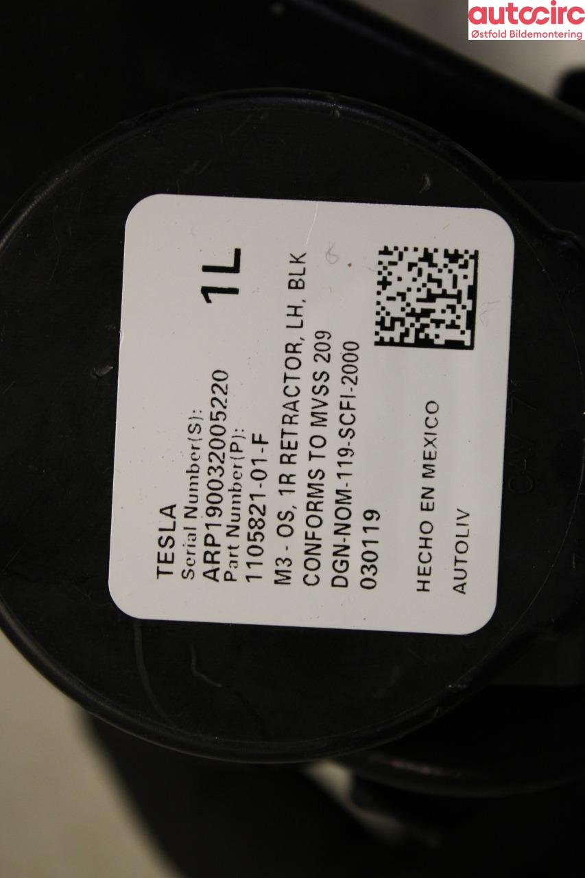 Airbag beltestrammer til Tesla Model 3 2018-2023 (Fase 1)  (TESLA|1105821-01-F|)
