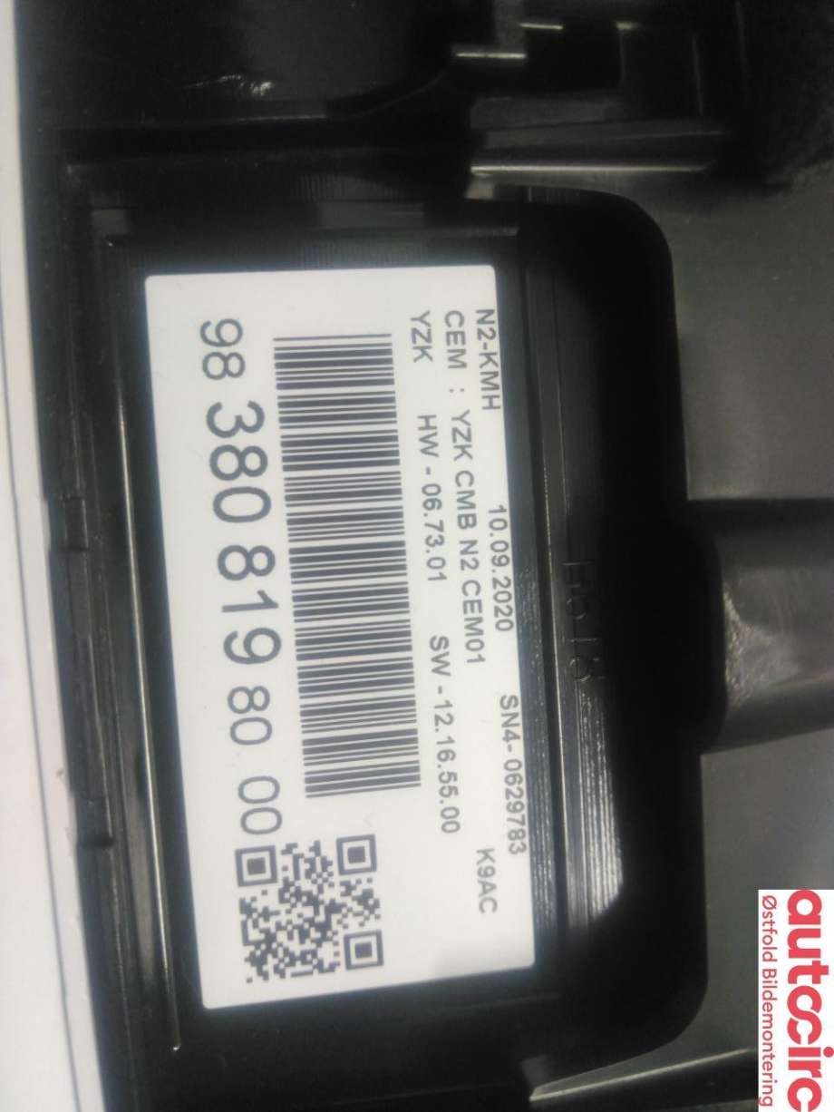 Instrumentpanel til Citroën Berlingo 2019-->> (Type III)  (CITROEN|9838081980|)