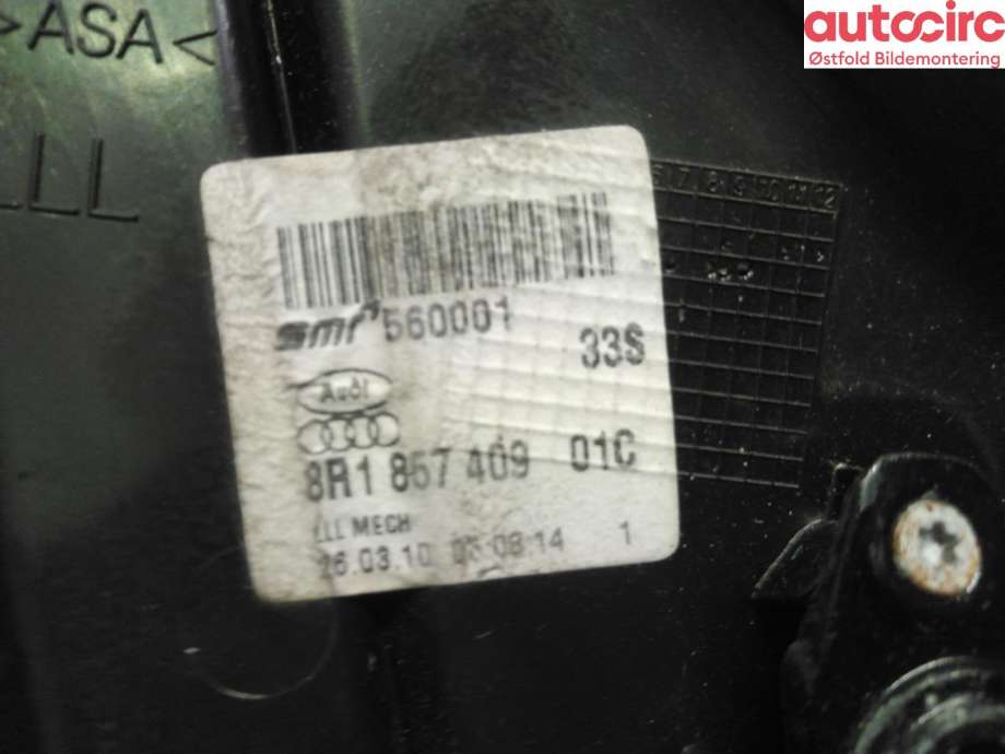 Speil venstre til Audi Q5 2008-2012 (Type I, Fase 1) (AUDI|8R1 857 409 F|)