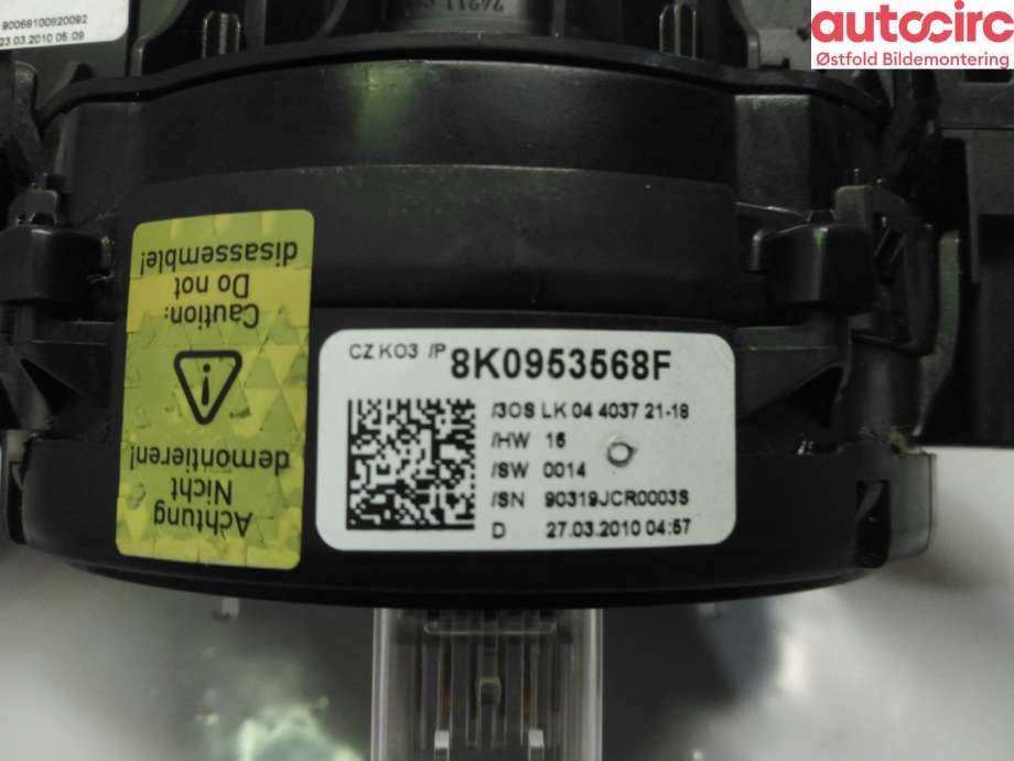 Bryter combi til Audi Q5 2008-2012 (Type I, Fase 1)  (AUDI|8K0 953 502 BK|)
