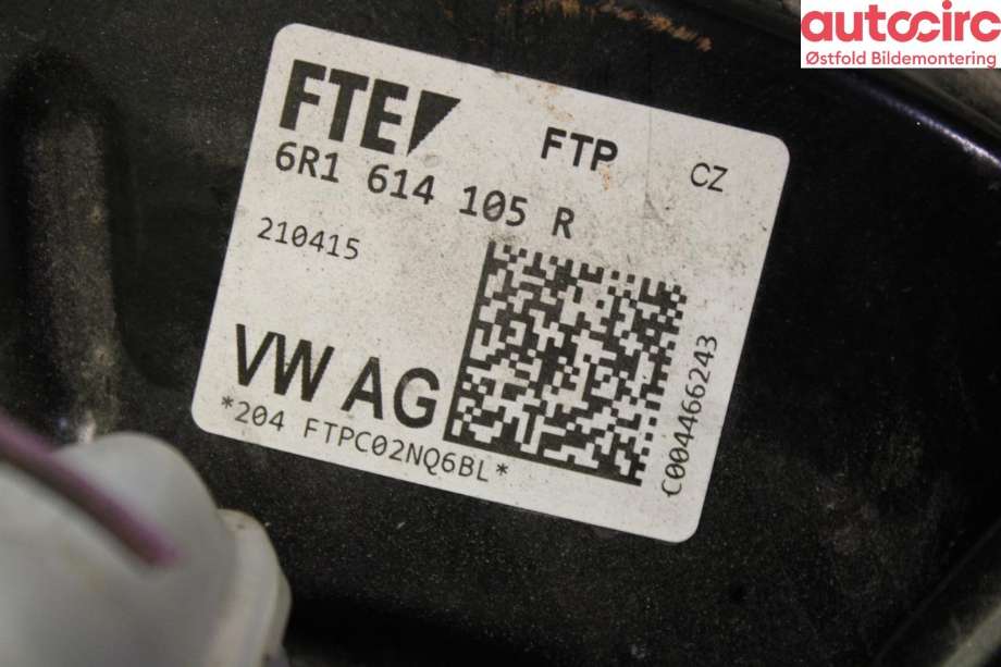 Bremsekraft-forsterker til Škoda Fabia 2014-2021 (Type III) (SKODA|6R1 614 106 K|6C1 614 106 E|)