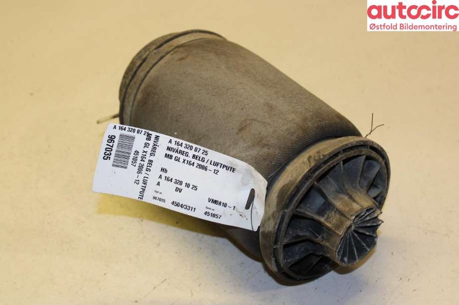 Fjær foran nivå luftpute/belg til Mercedes GL 2006-2012 (X164) (X164) (MERCEDES|A 164 320 07 25|A 164 320 10 25|)