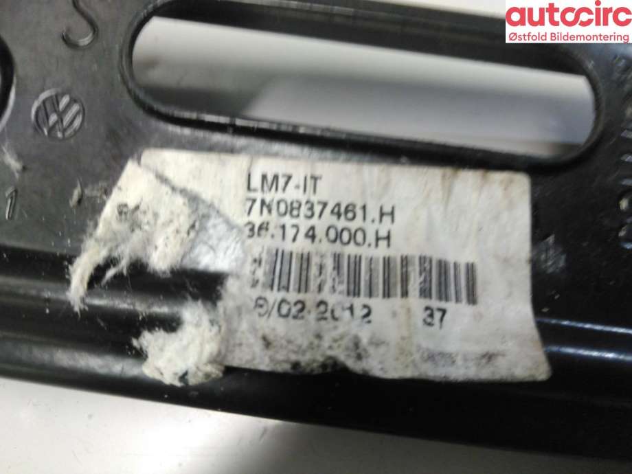 Ruteheis venstre foran til VW Sharan 2010-->> (Type II)  (VOLKSWAGEN|7N0 837 461 J|)