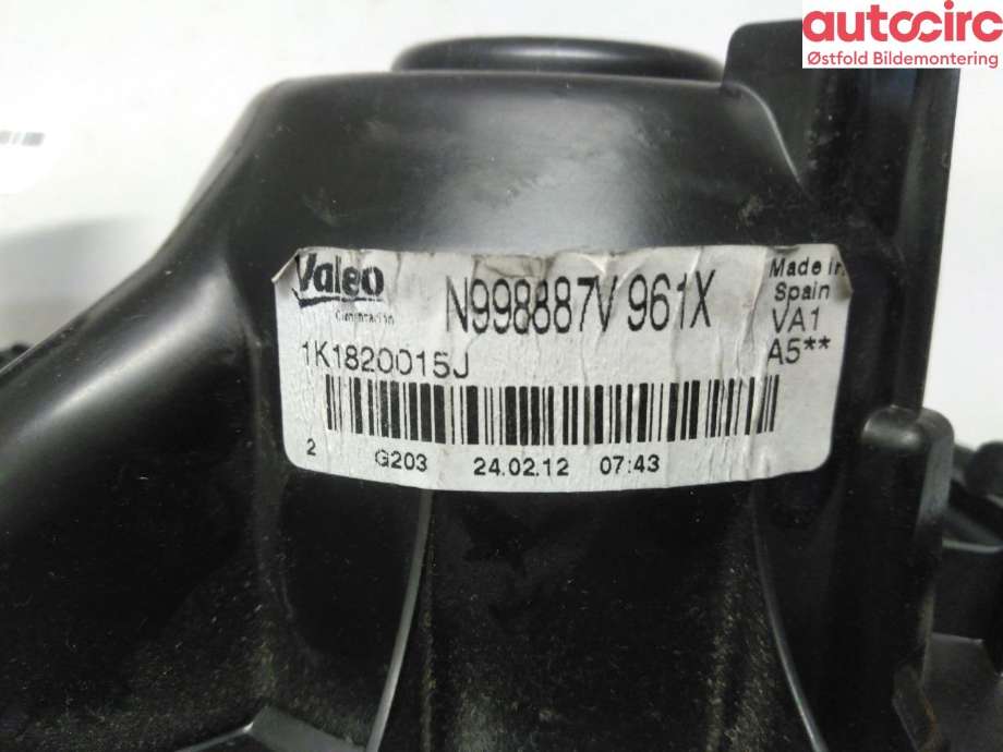 Varmeapparat motor til VW Sharan 2010-->> (Type II)  (VOLKSWAGEN|1K1 820 015 L|)