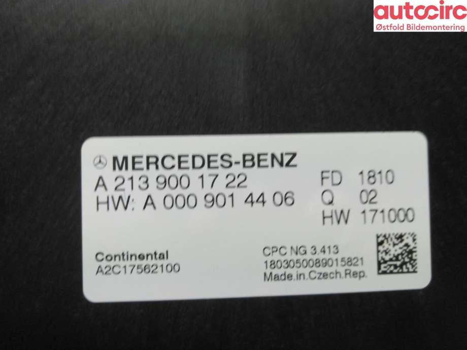 Styreenhet girkasse til Mercedes A-Klasse 2018-->> (W177) (W177) (MERCEDES|A 213 900 17 22|)