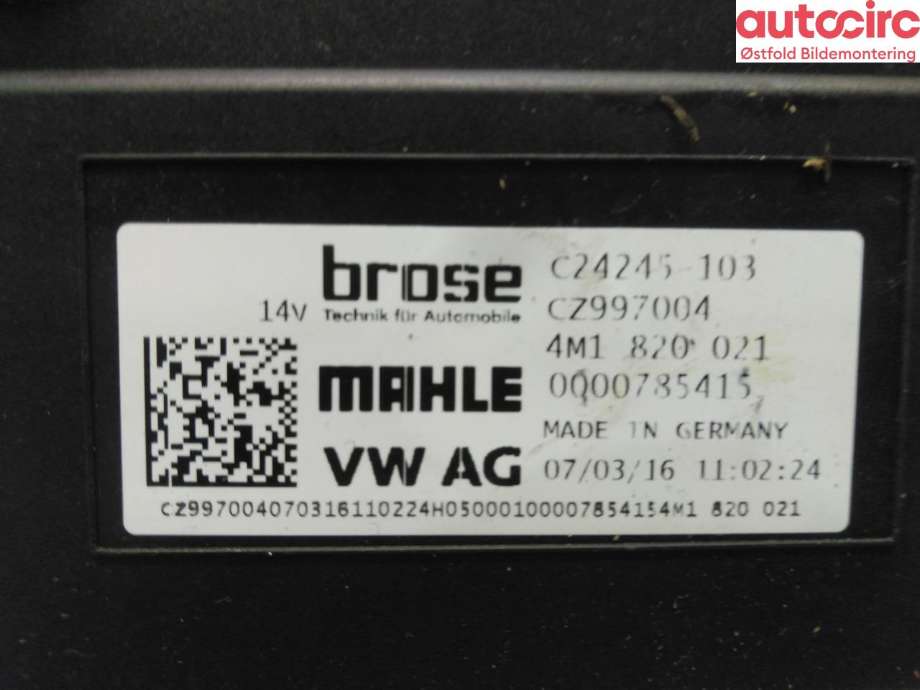 Varmeapparat motor til Audi A4 2015-2019 (Type V, Fase 1) (B9) (B9) (AUDI|4M1 820 021|)