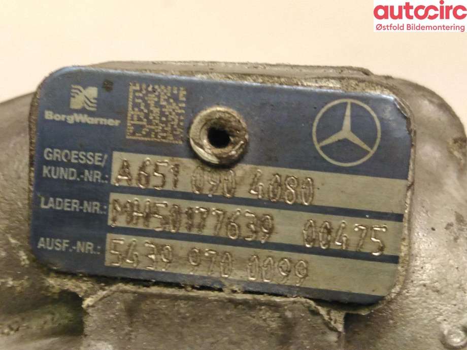 Turbo til Mercedes E-Klasse, Coupe/Cab 2009-2013 (Fase 1) (C207) (C207) (MERCEDES|A 651 090 49 80|)