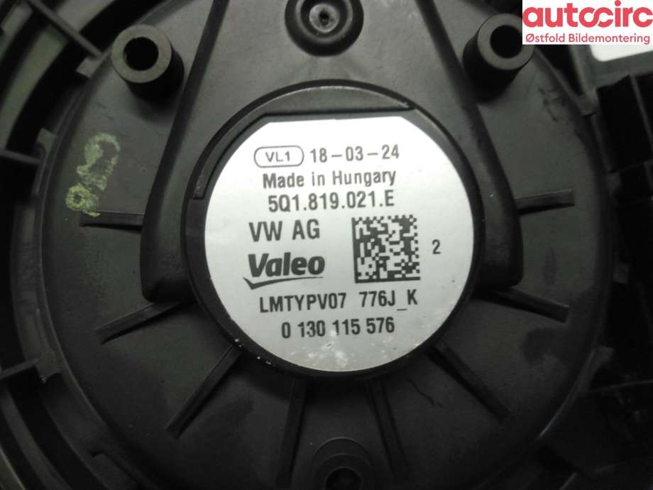 Varmeapparat motor til VW e-Golf 2017-2020 (Fase 2) (VOLKSWAGEN|5Q1 819 021 E|5Q1 819 021 H|)