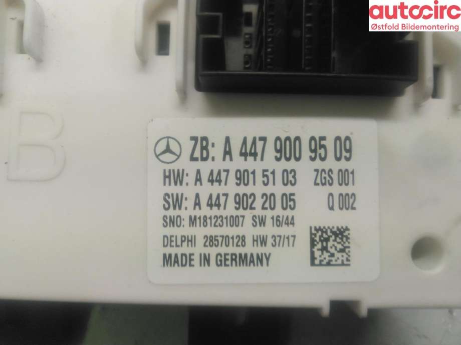Styreenhet comfort (BCM) til Mercedes Vito 2014-->> (W447) (W447) (MERCEDES|A 447 900 95 09|)