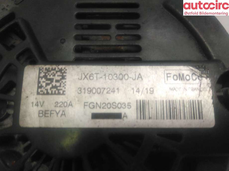 Dynamo til Ford Transit Connect 2018-->> Type II, Fase 2  (FORD|2457023|)