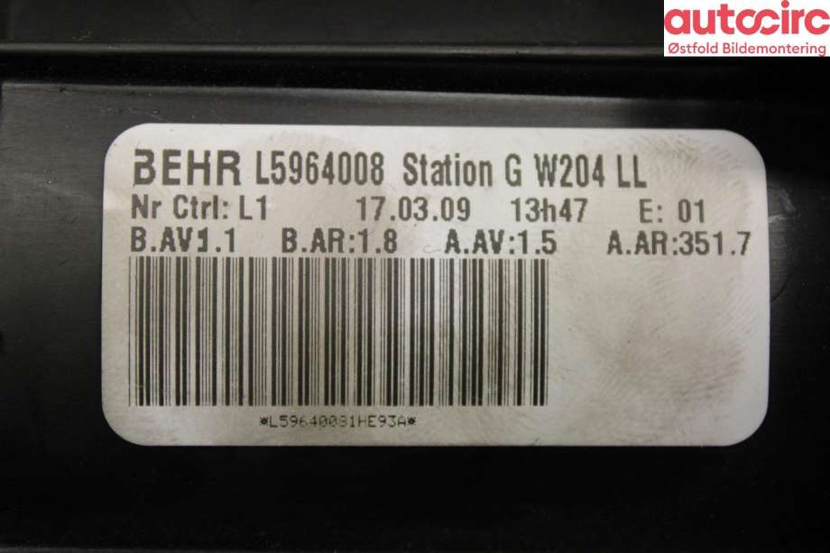 Varmeapparat motor til Mercedes E-Klasse 2009-2013 (Fase 1) (W212) (W212) (MERCEDES|)