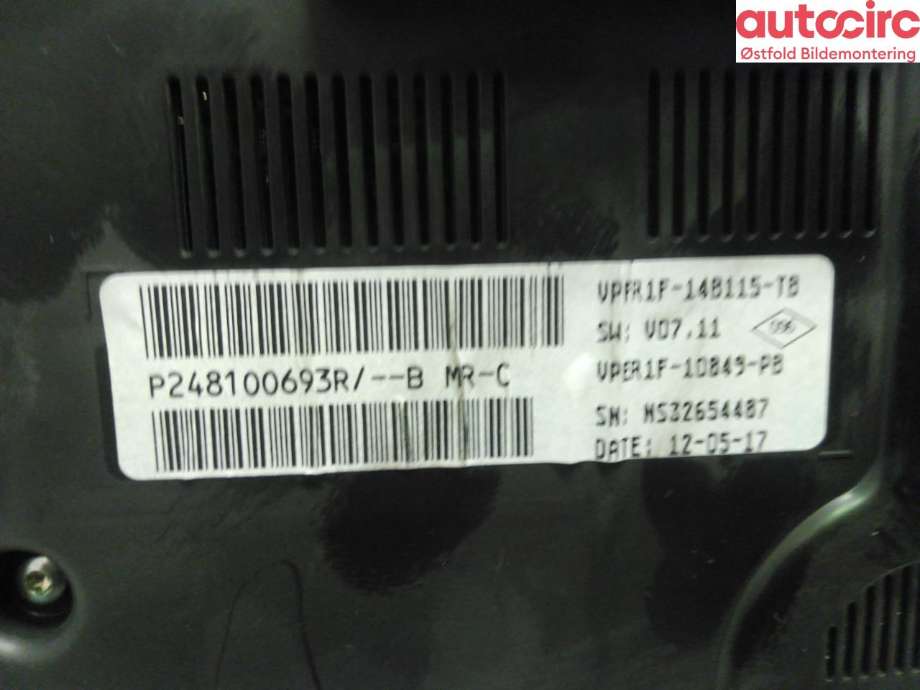 Instrumentpanel til Renault Megane 2016-->> Type IV  (RENAULT|248100693R|)