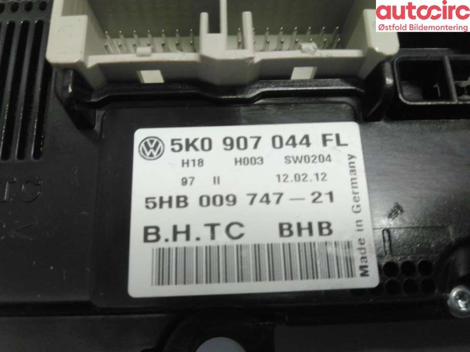 Varmeapparat betjening til VW Sharan 2010-->> (Type II)  (VOLKSWAGEN|5K0 907 044 FL|)