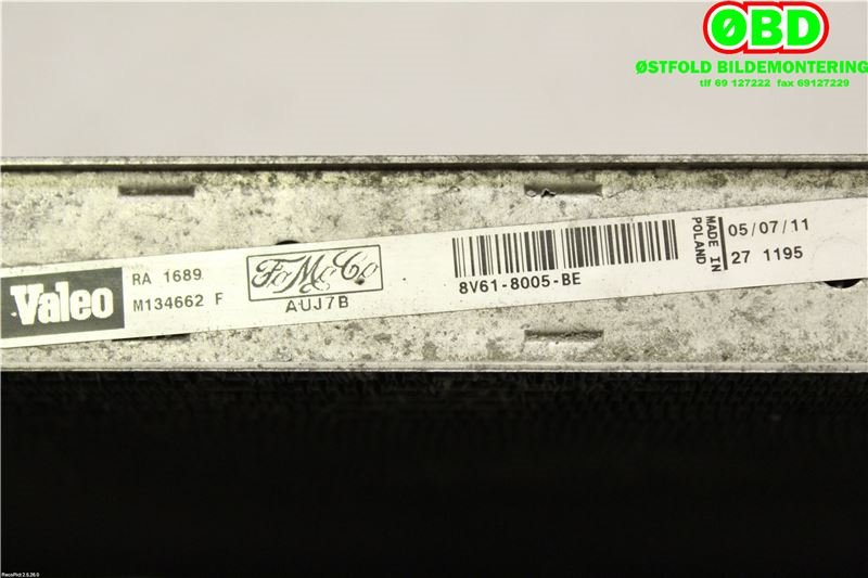 Radiator (manuell gir) til Mazda 5 2005-2010 (Type I)