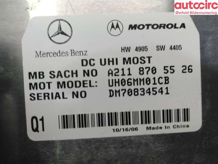 Styreenhet bluetooth til Mercedes CLS 2004-2010 (C219) (C219) (MERCEDES||A2118705526)