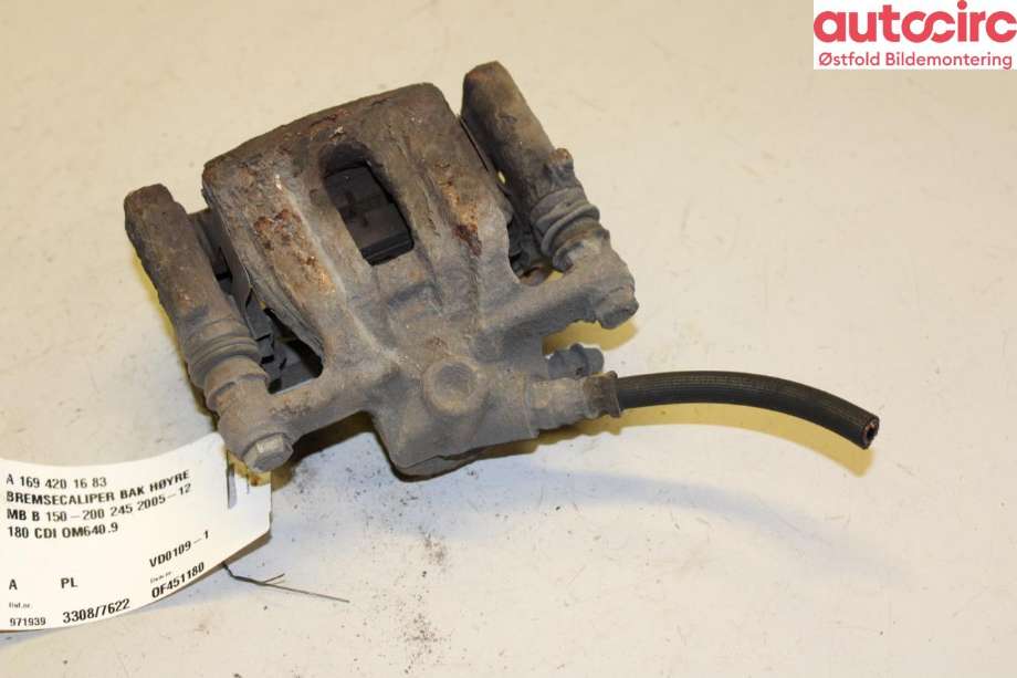 Bremsecaliper høyre bak til Mercedes B-Klasse 2008-2011 (Fase 2) (W245) (W245) (MERCEDES|A 169 420 16 83|)