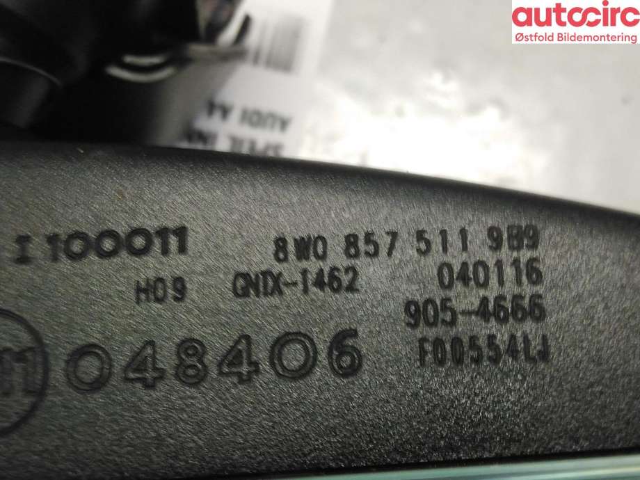 Speil innvendig til Audi A4 2015-2019 (Type V, Fase 1) (B9) (B9) (AUDI|8W0 857 511|)