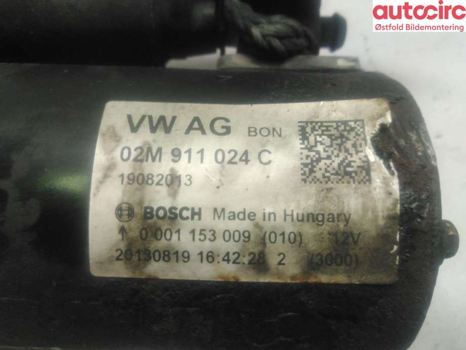 Starter diesel til VW Transporter / Caravelle 2009-2015 (Fase 2) (T5) (T5) (VOLKSWAGEN|02M 911 024 C|)