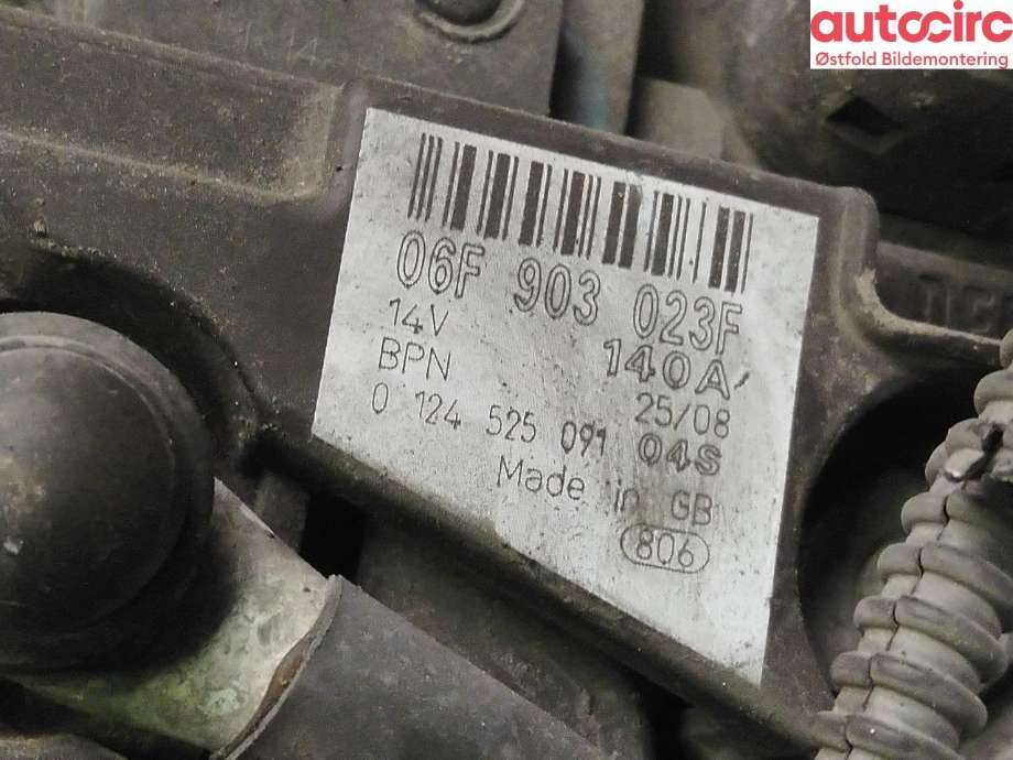 Dynamo til Audi A3 2009-2012 (Type II, Fase 2)  (AUDI|06F 903 023 F|)