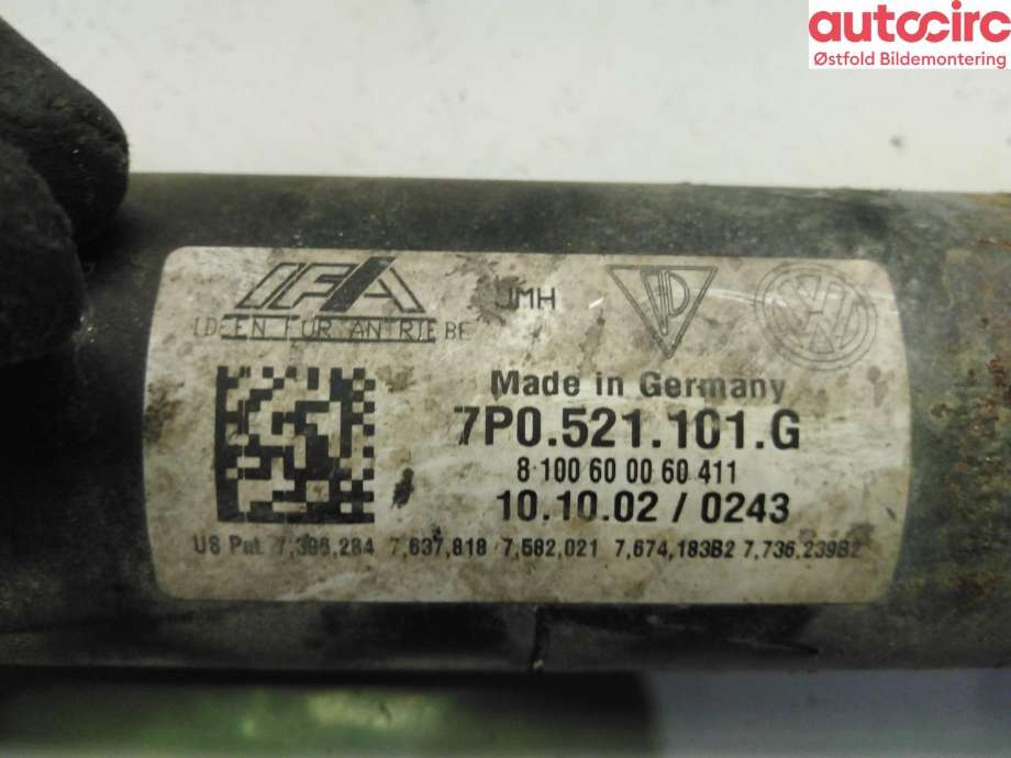 Mellomaksel fremre til Porsche Cayenne 2010-2017 (92A) (92A) (PORSCHE|958 421 010 11||7P0521101G)