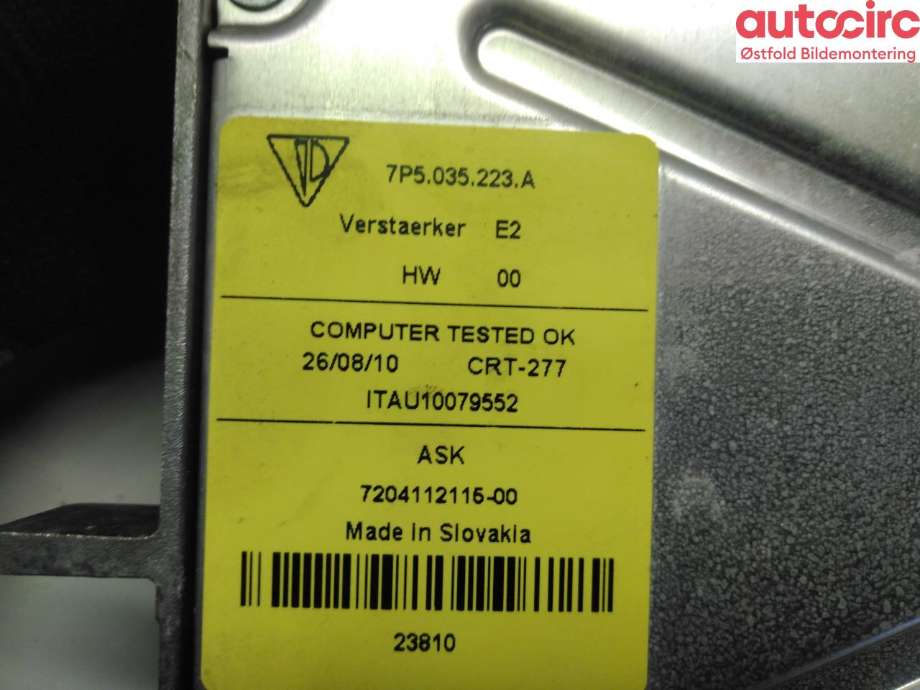 Bilstereo forsterker til Porsche Cayenne 2010-2017 (92A) (92A) (PORSCHE|7P5035223A|958 645 302 00|)
