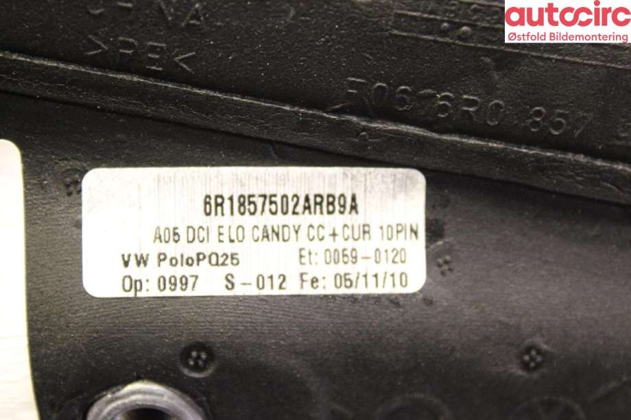 Speil høyre til VW Polo 2009-2014 (Type V, Fase 1)  (VOLKSWAGEN|6R1 857 508 M|)