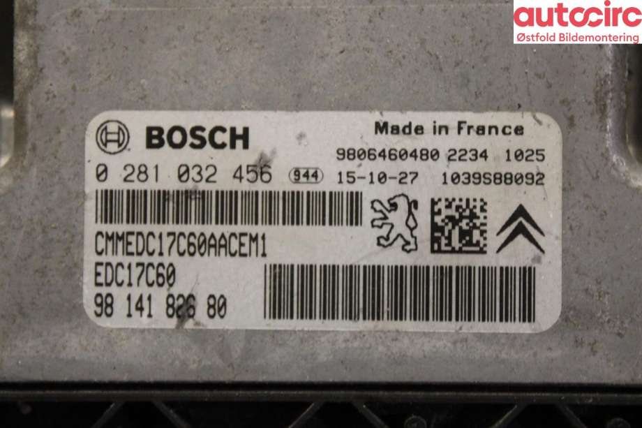 Styreenhet motor til Citroën C4, Cactus 2014-2017 (Fase 1)  (CITROEN|16 143 827 80|)