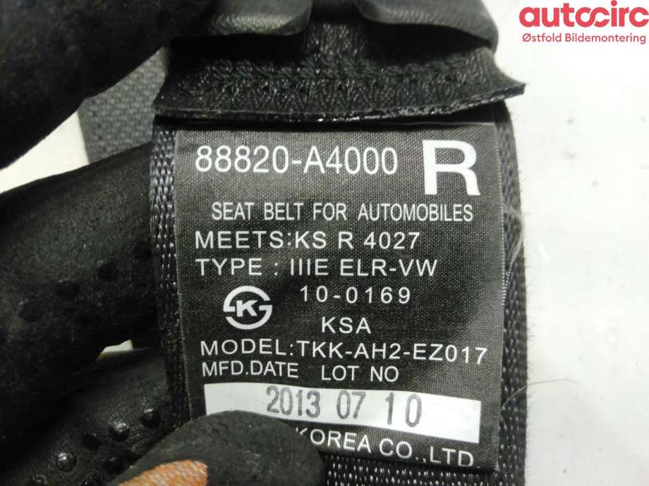 Airbag beltestrammer til Kia Carens 2013-2018 Type III (Kia Karens 1,7 CRDI|88820A4000WK|)