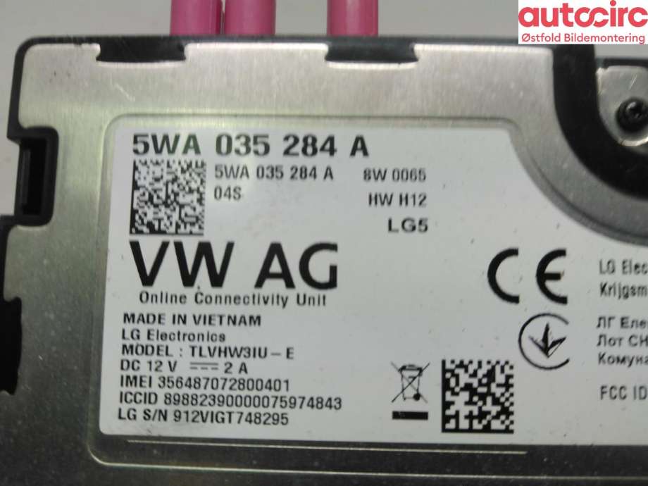 Styreenhet diverse til VW Golf VIII 2020-->>  (VOLKSWAGEN||5WA035284A)