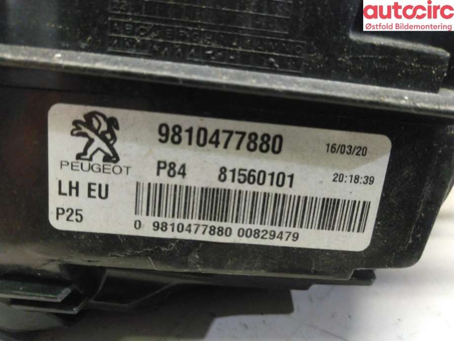 Baklykt venstre indre til Peugeot 3008 2016-->> (Type II)  (PEUGEOT|98 104 778 80|)