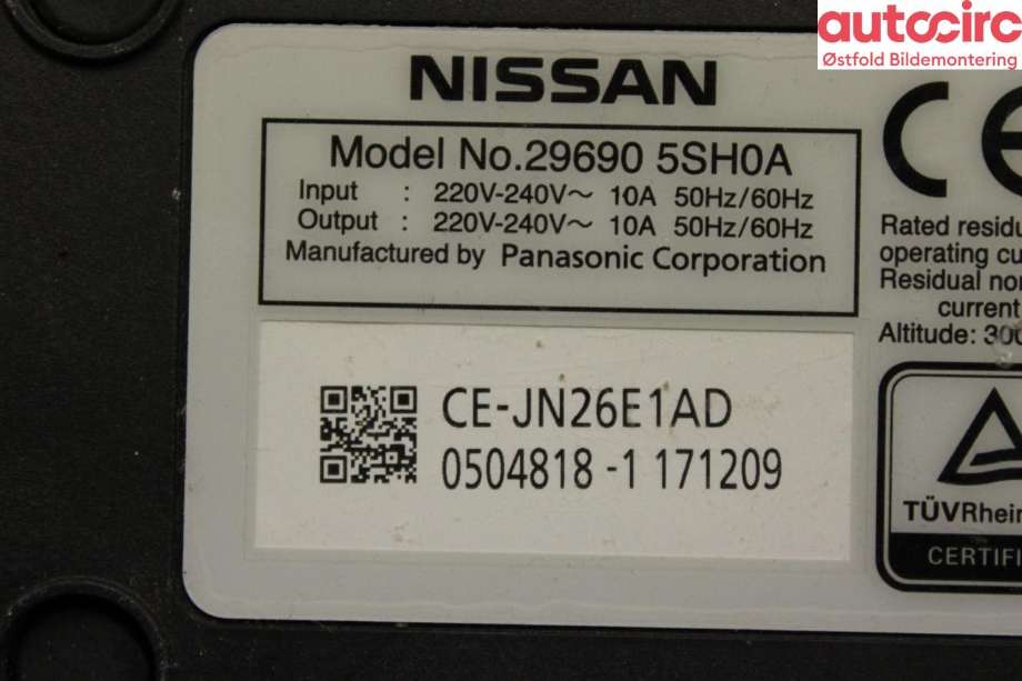 Batterilader kabel til Nissan Leaf 2018-->> (Type II)  (NISSAN||296905SH0A)