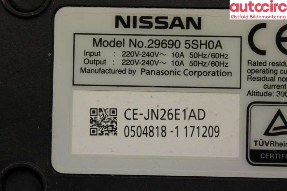 Batterilader kabel til Nissan Leaf 2018-->> (Type II)  (NISSAN||296905SH0A)