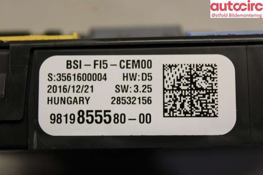 Styreenhet comfort (BCM) til Peugeot 3008 2016-->> (Type II) (PEUGEOT|16 188 414 80|)
