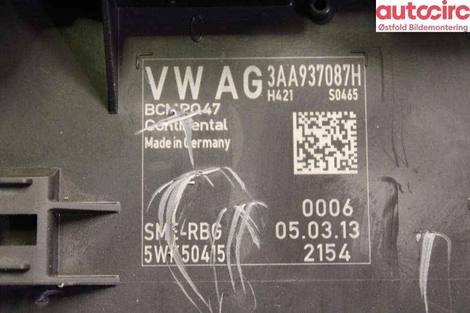Styreenhet comfort (BCM) til VW Passat 2011-2015 (B7) (B7) (VOLKSWAGEN|3AA 959 433 B|)