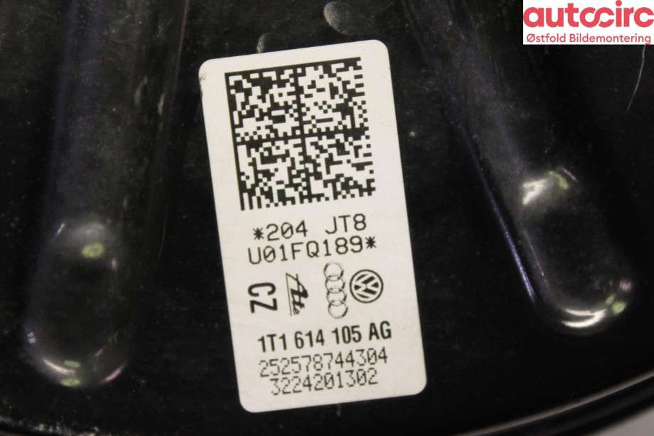 Bremsekraft-forsterker til VW Caddy 2010-2015 (Type III, Fase 2)  (VOLKSWAGEN|1T1 614 106 E|)