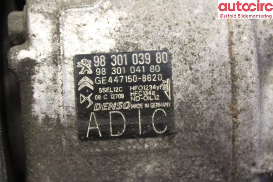 Aircondition kompressor til Peugeot 5008 2017-->> (Type II)  (PEUGEOT|98 301 039 80|)