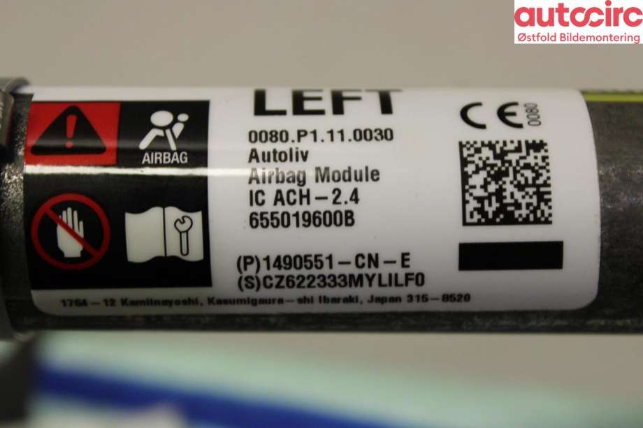 Airbag gardin venstre til Tesla Model Y 2021-2024 (Type I)  (TESLA|1490551-CN-E|)