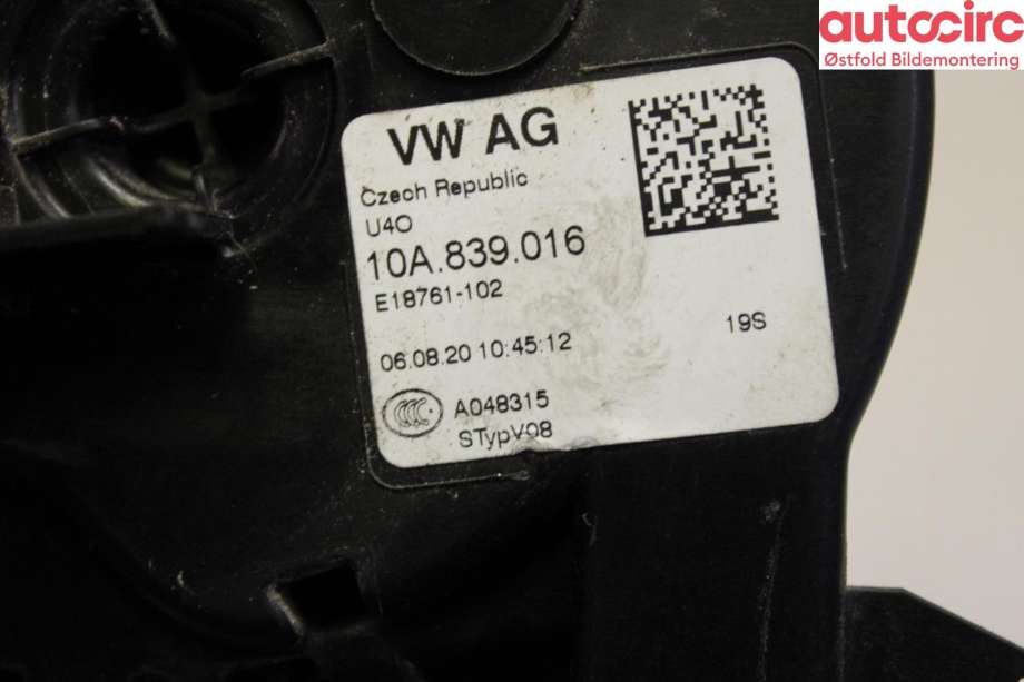Låsekasse høyre til VW ID.3 2020-->>  (VOLKSWAGEN|10A 839 016|10A 839 016 B|)