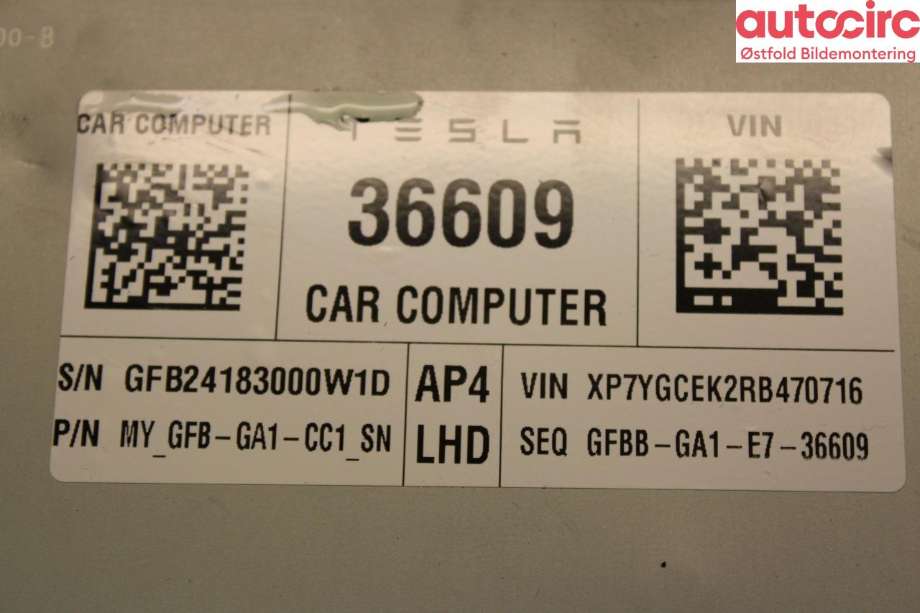 Styreenhet diverse til Tesla Model Y 2021-2024 (Type I)  (TESLA|1787419-S0-H|)