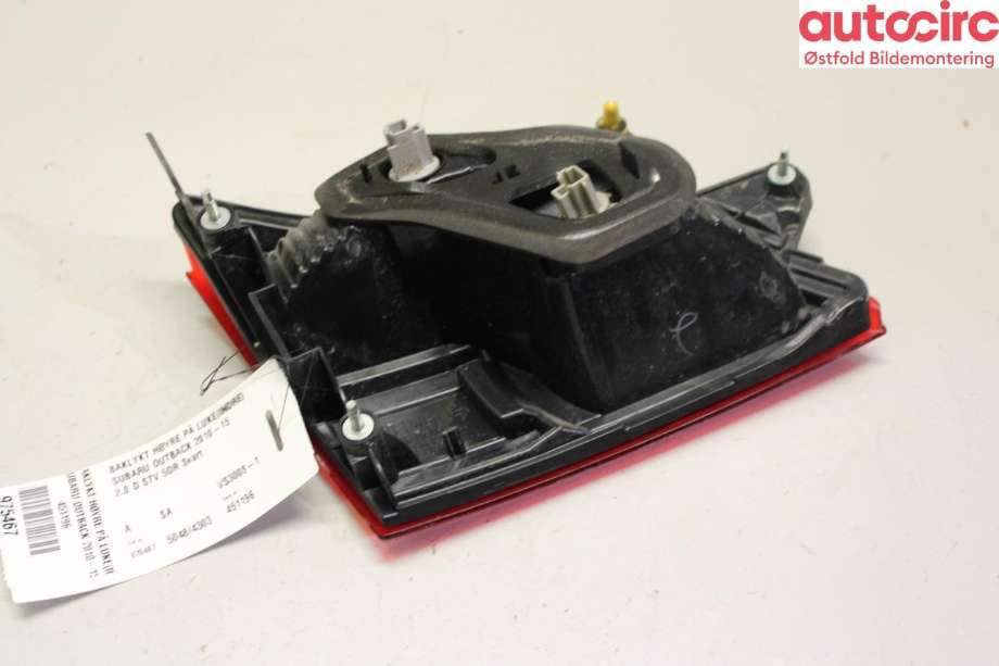 Baklykt høyre indre til Subaru Outback 2009-2014 (Type IV) (SUBARU|84912AJ250|)