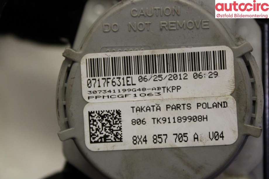 Airbag beltestrammer til Audi A1 2010-2014 (Type I, Fase 1)  (AUDI|8X4 857 705 A|)