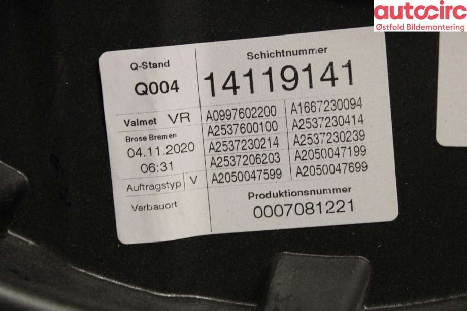 Ruteheis til Mercedes GLC 2015-2022 (X253) (X253) (|A2050047599)