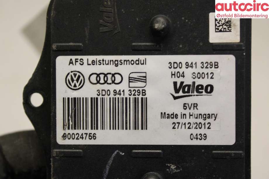Styreenhet xenon/ballast til VW Passat 2011-2015 (B7) (B7) (VOLKSWAGEN|3D0 941 329 A|)