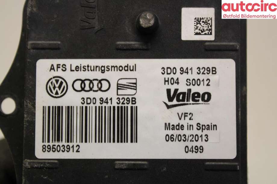 Styreenhet xenon/ballast til VW Passat 2011-2015 (B7) (B7) (VOLKSWAGEN|3D0 941 329 A|)