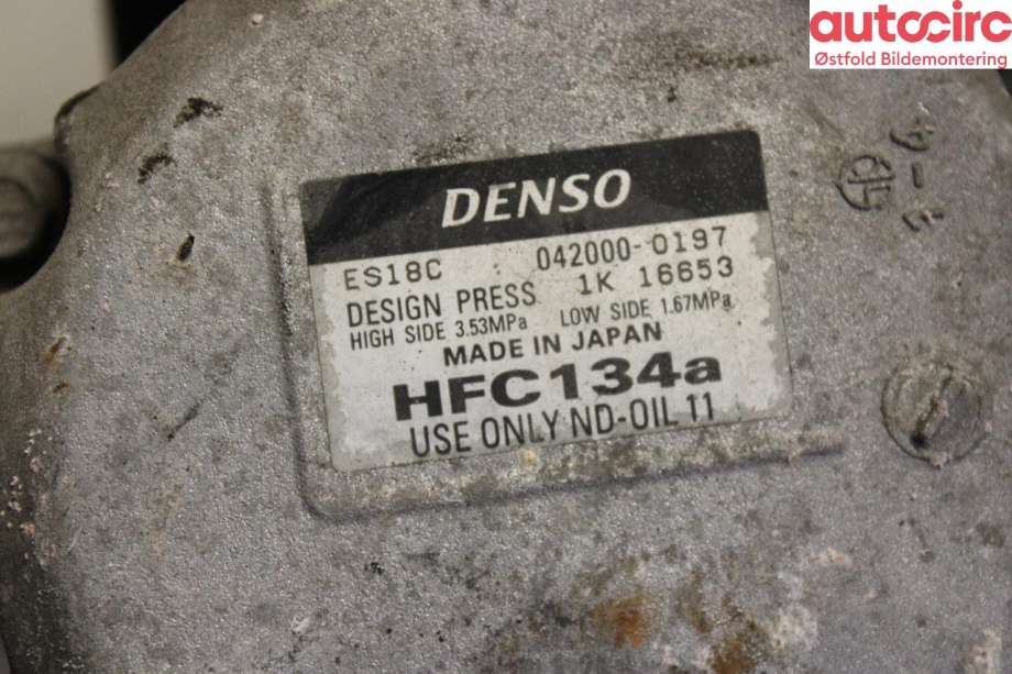 Aircondition kompressor til Toyota Prius 2004-2009 (Type II) (COMBI) (COMBI) (TOYOTA|8837047010|)