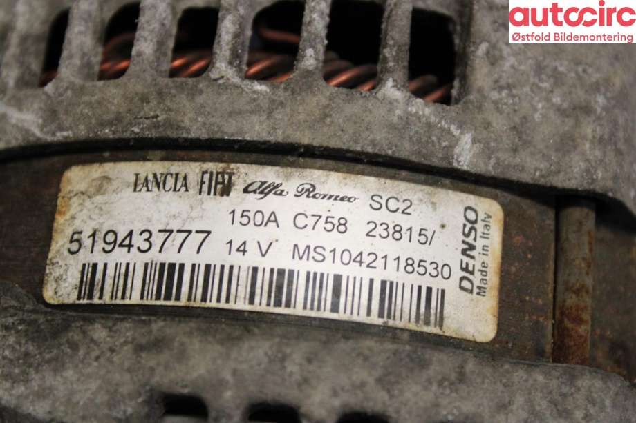 Dynamo til Fiat Doblo 2010-->> (Type II)  (FIAT||51943777)