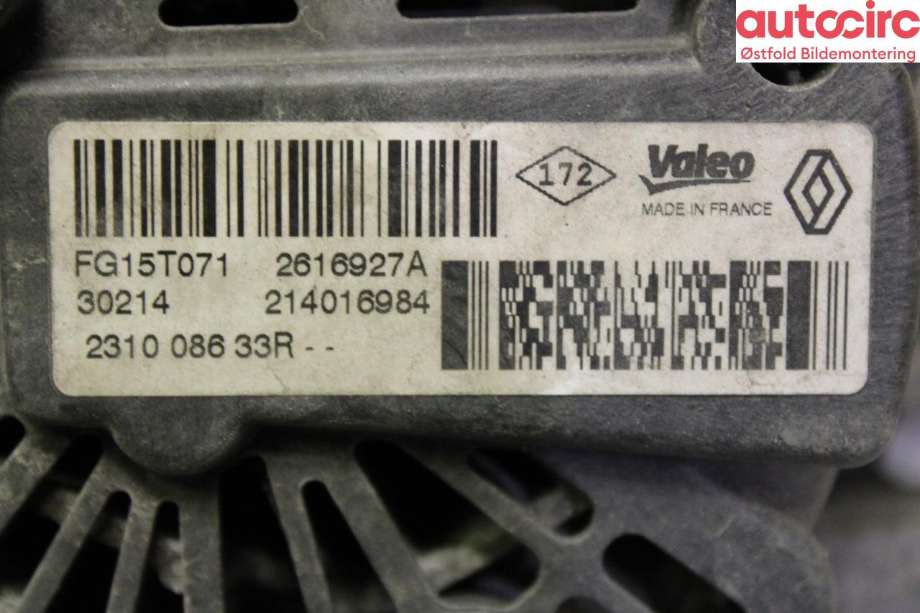 Dynamo til Renault Trafic 2014-->>  (RENAULT|231008633R|)